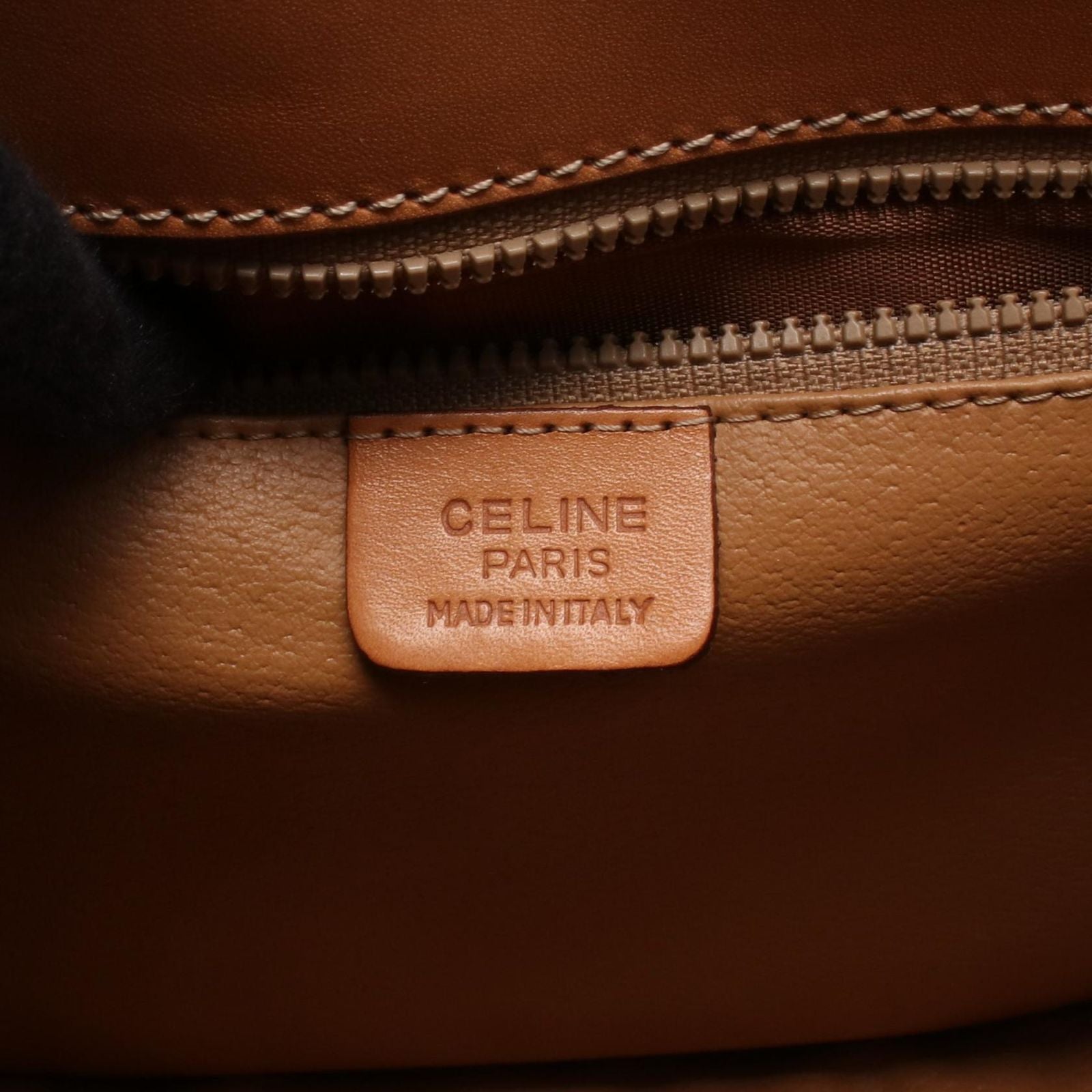 Celine Shoulder Bag Macadam Star Brown Canvas Leather — view 4