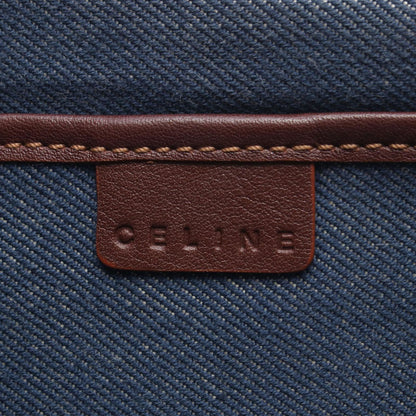 Celine Handbag Boogie Bag Macadam Blue Brown Denim Leather — view 4