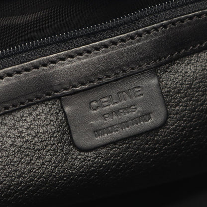 Celine Handbag Macadam Circle Handle Brown Black Canvas Leather Bag — view 4