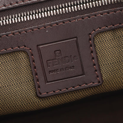 Fendi Tote Zucca Brown Canvas Leather Handbag — view 4