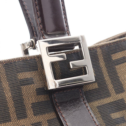 Fendi Tote Zucca Brown Canvas Leather Handbag — view 8