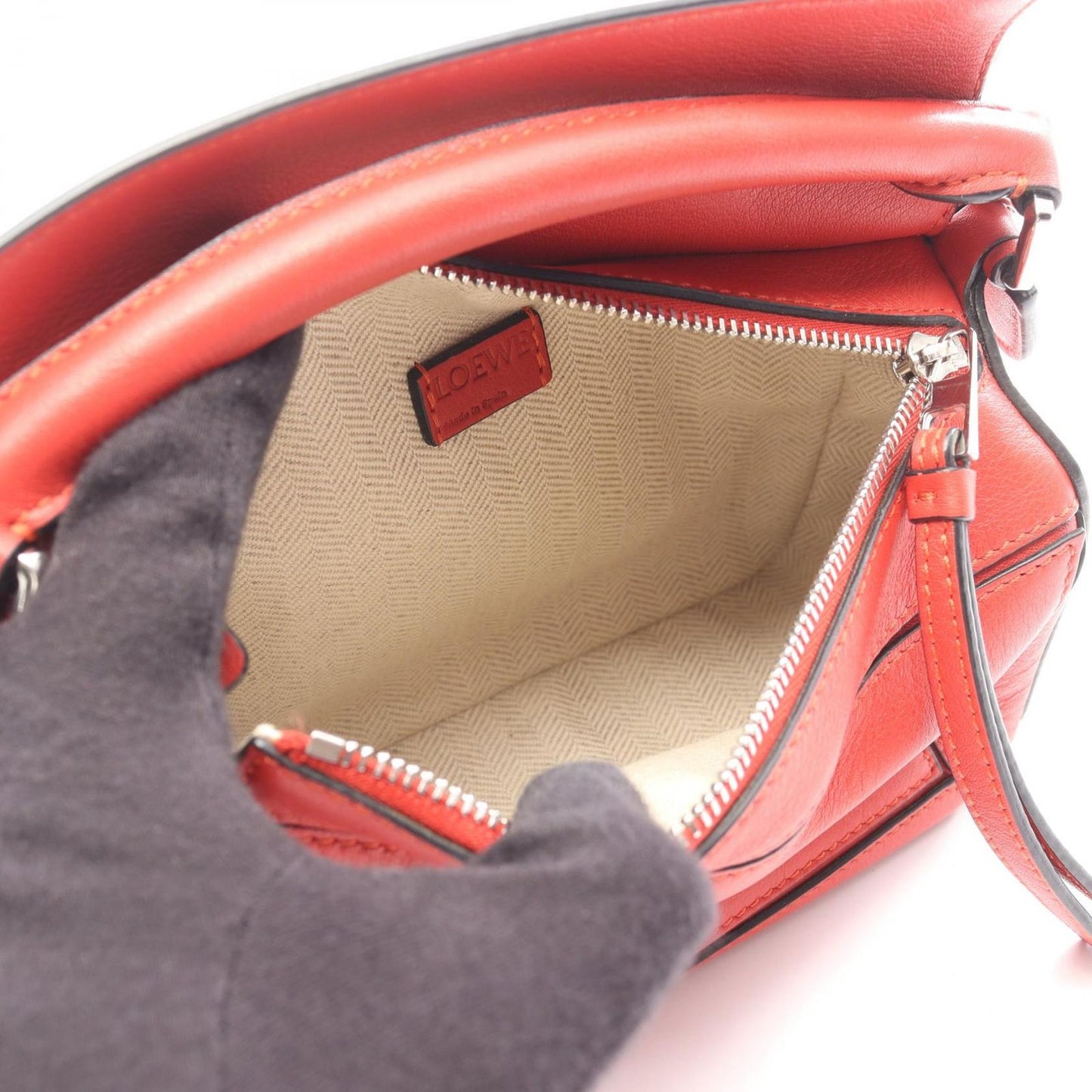Loewe Handbag Puzzle Bag Mini 2-Way Red Leather — view 3