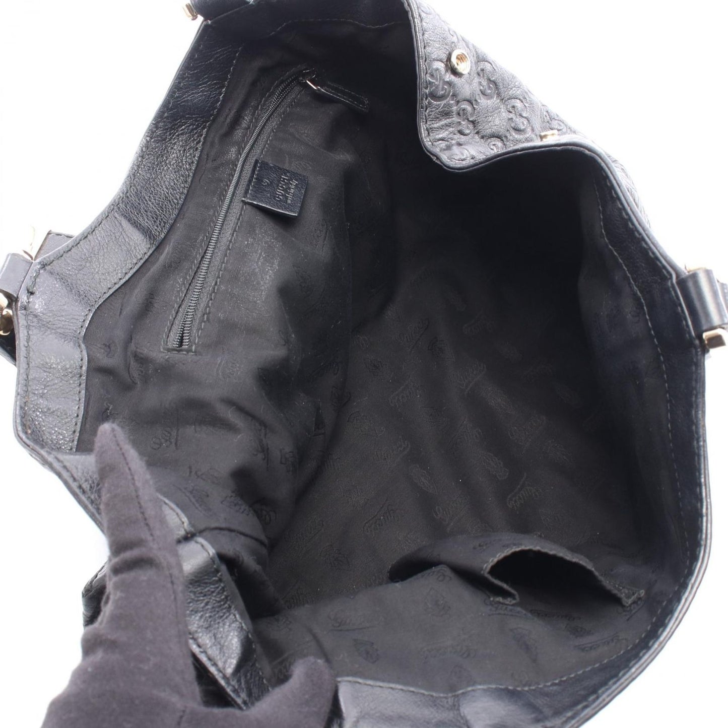 Gucci Tote Guccissima Black Leather — view 3
