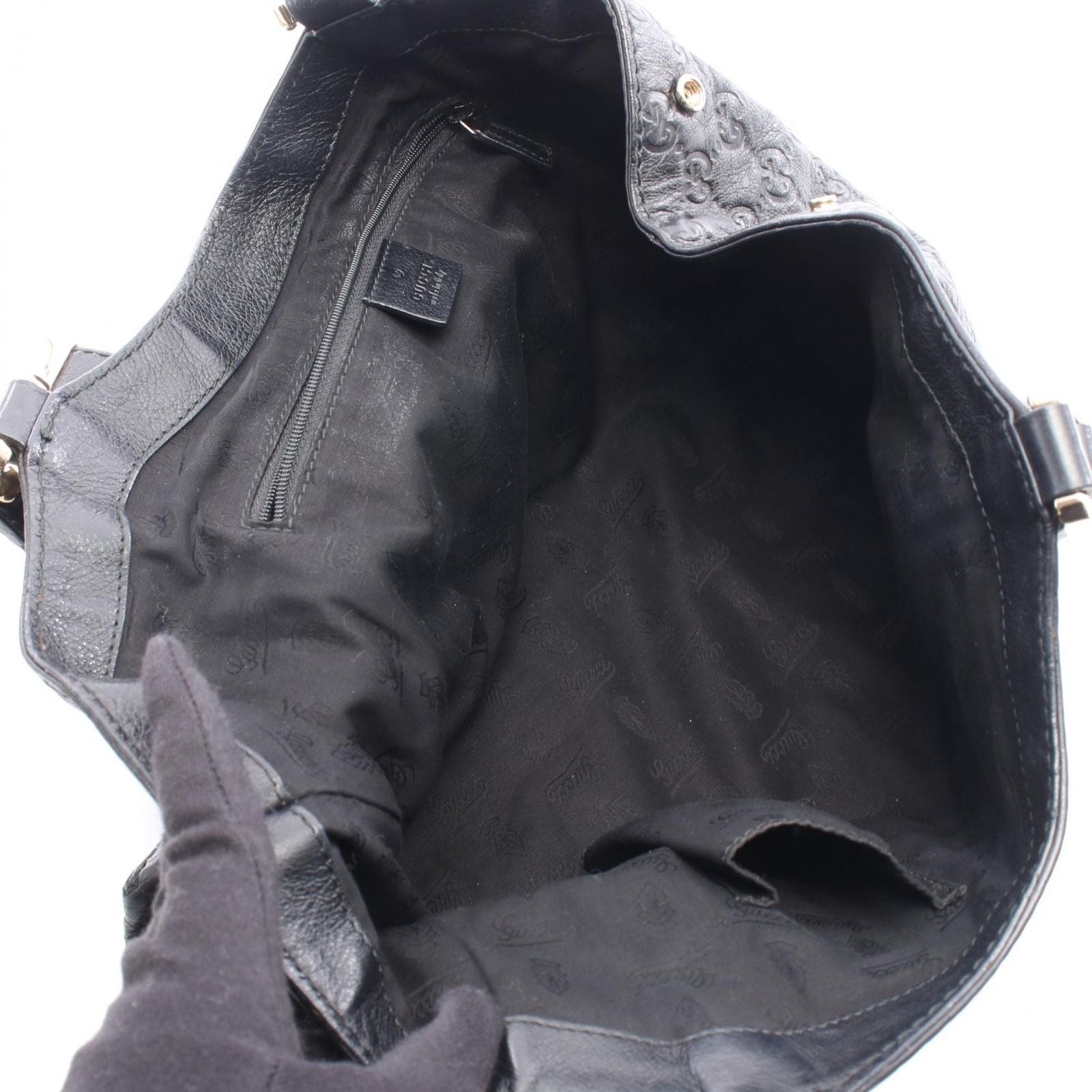 Gucci Tote Guccissima Black Leather — view 3