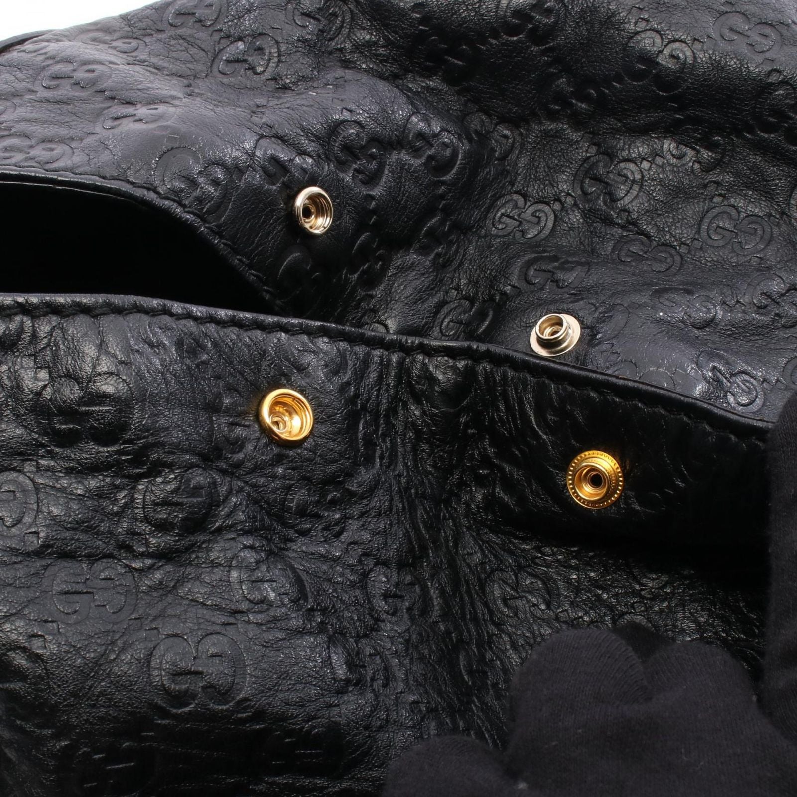Gucci Tote Guccissima Black Leather — view 5