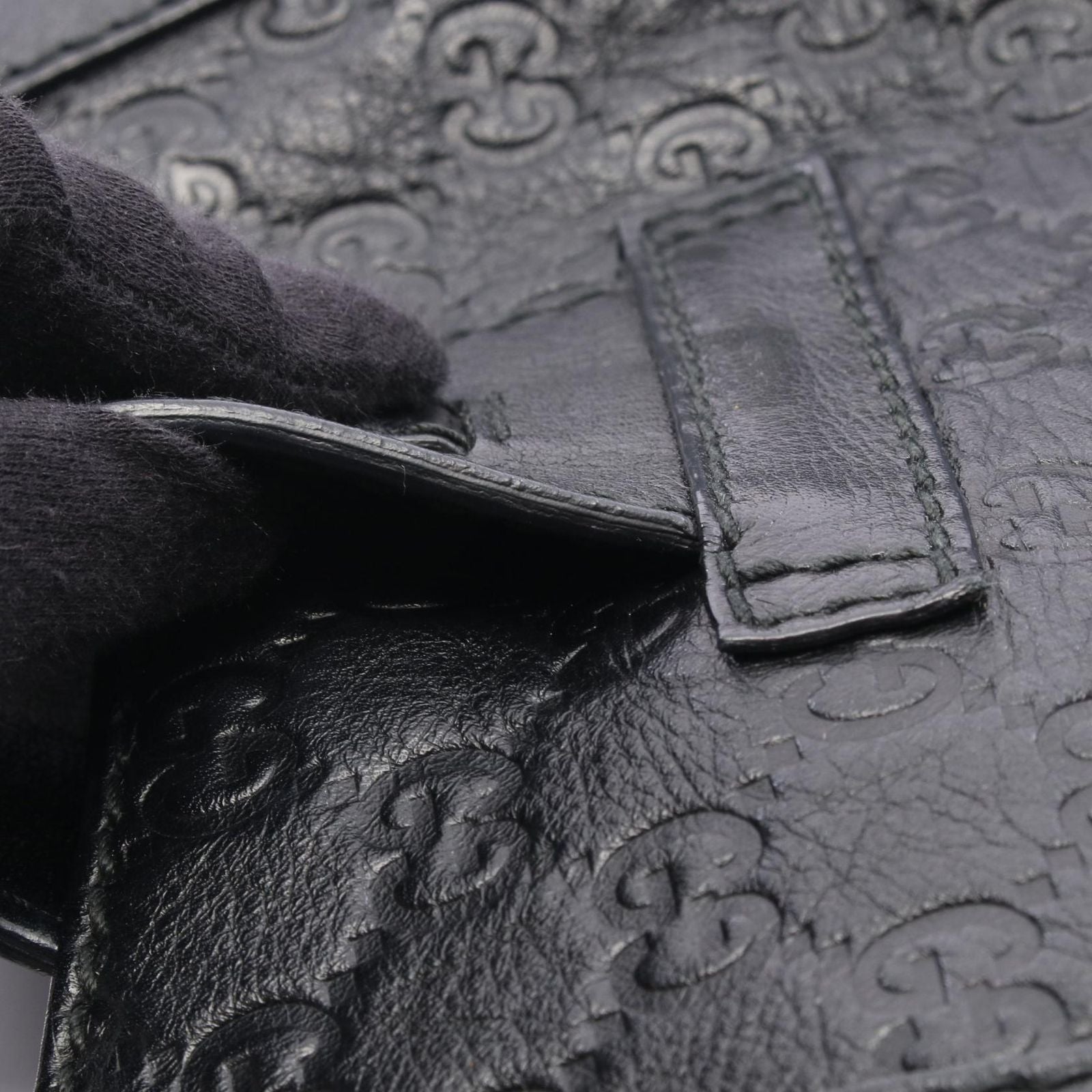 Gucci Tote Guccissima Black Leather — view 8