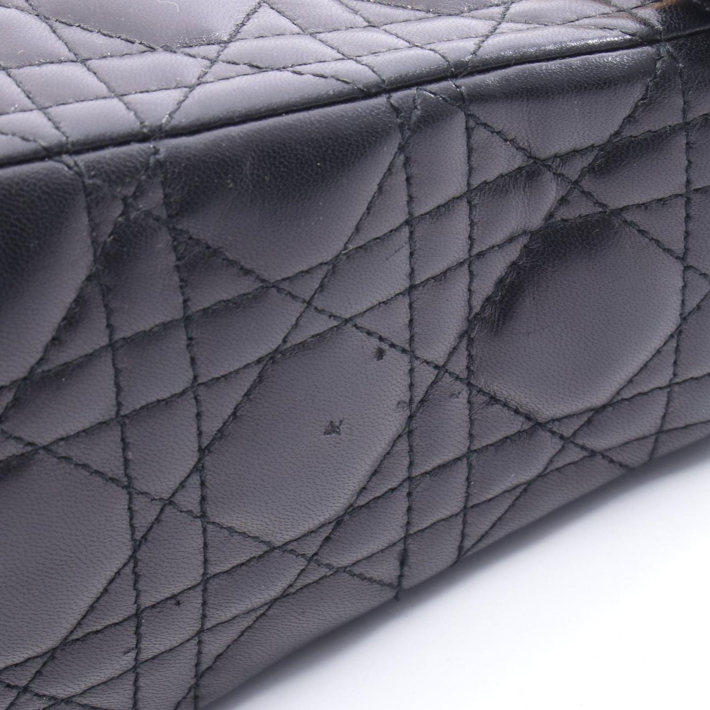 Dior Handbag Lady Dior Cannage Black Leather Hand — view 7
