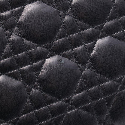Dior Handbag Lady Dior Cannage Black Leather Hand — view 8