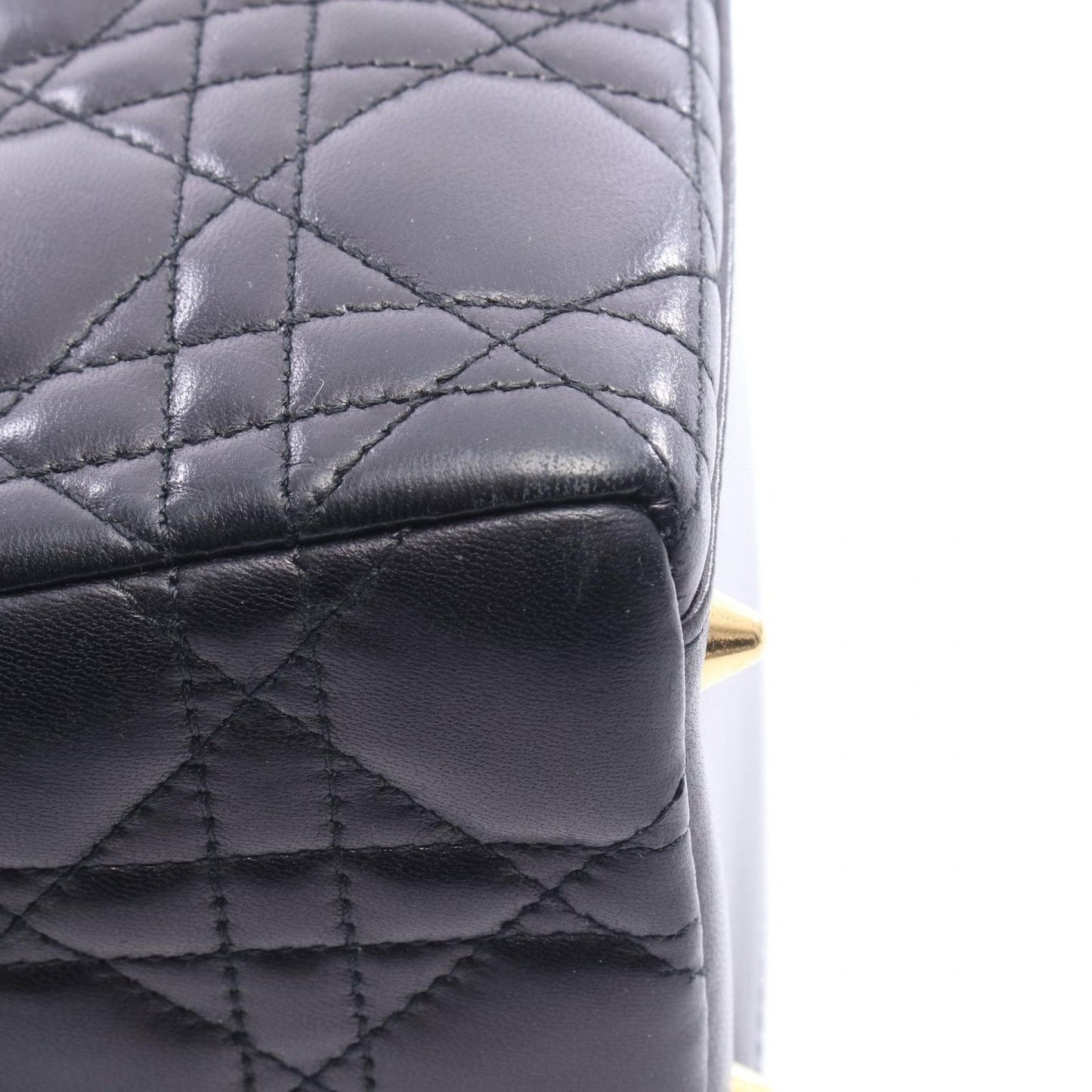 Dior Handbag Lady Dior Cannage Black Leather Hand — view 6