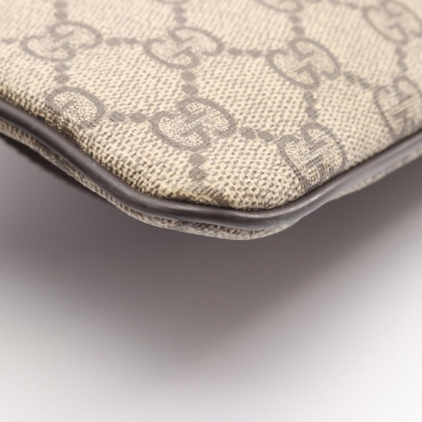 Gucci Shoulder Bag GG Supreme Beige Canvas Leather — view 7