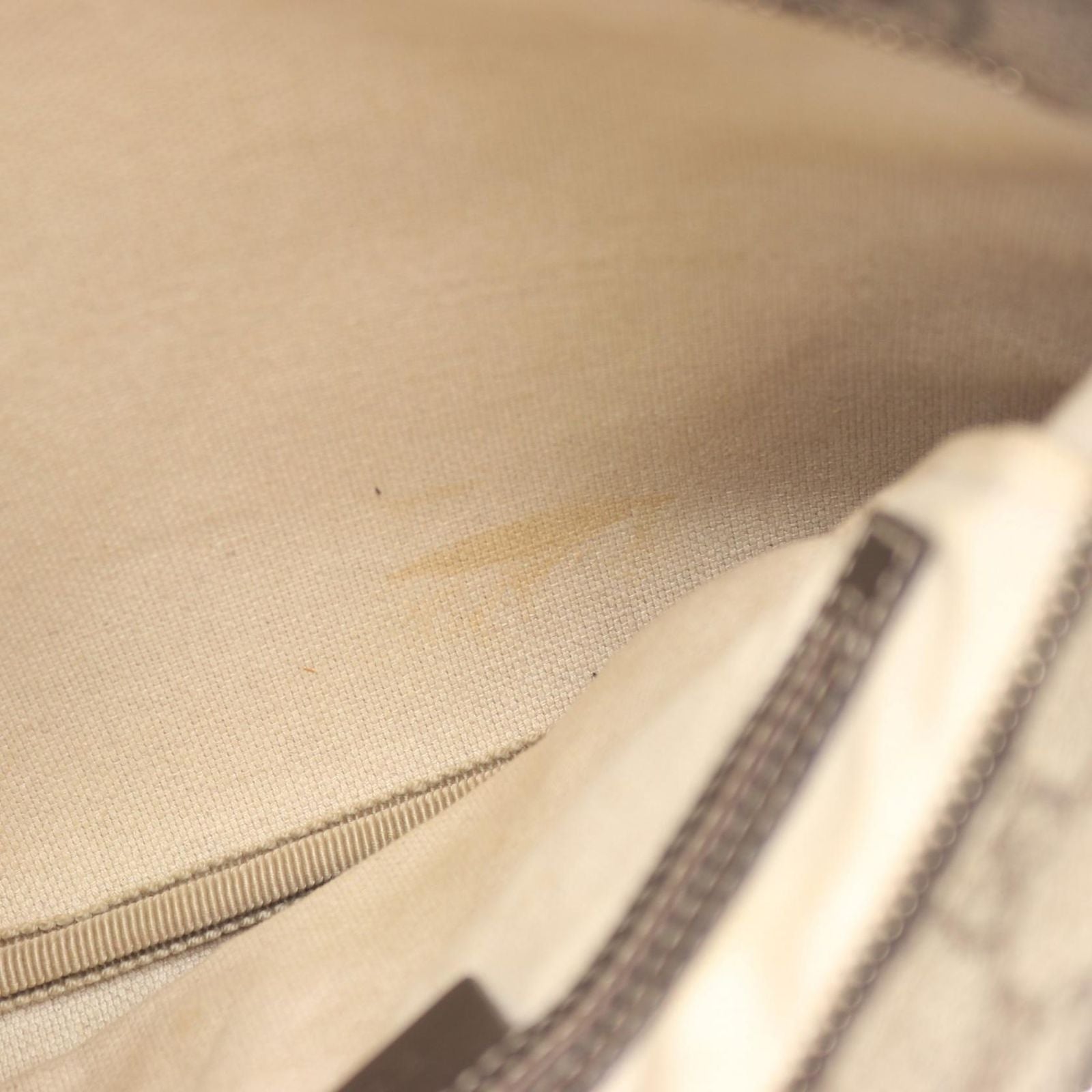 Gucci Shoulder Bag GG Supreme Beige Canvas Leather — view 5