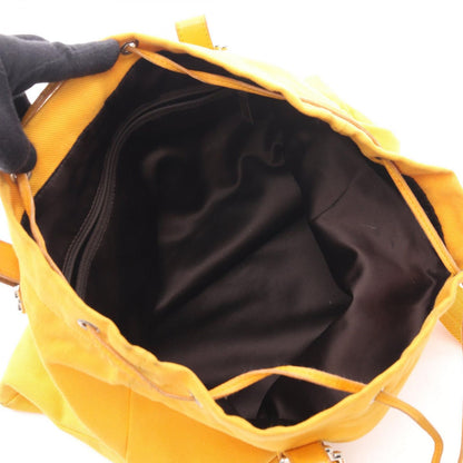 Saint Laurent Yves Rive Gauche Tote Kahala Yellow Canvas Leather — view 3
