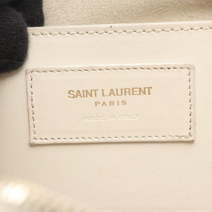 Saint Laurent Paris Handbag Baby Duffle 2-Way White Leather Shoulder — view 4