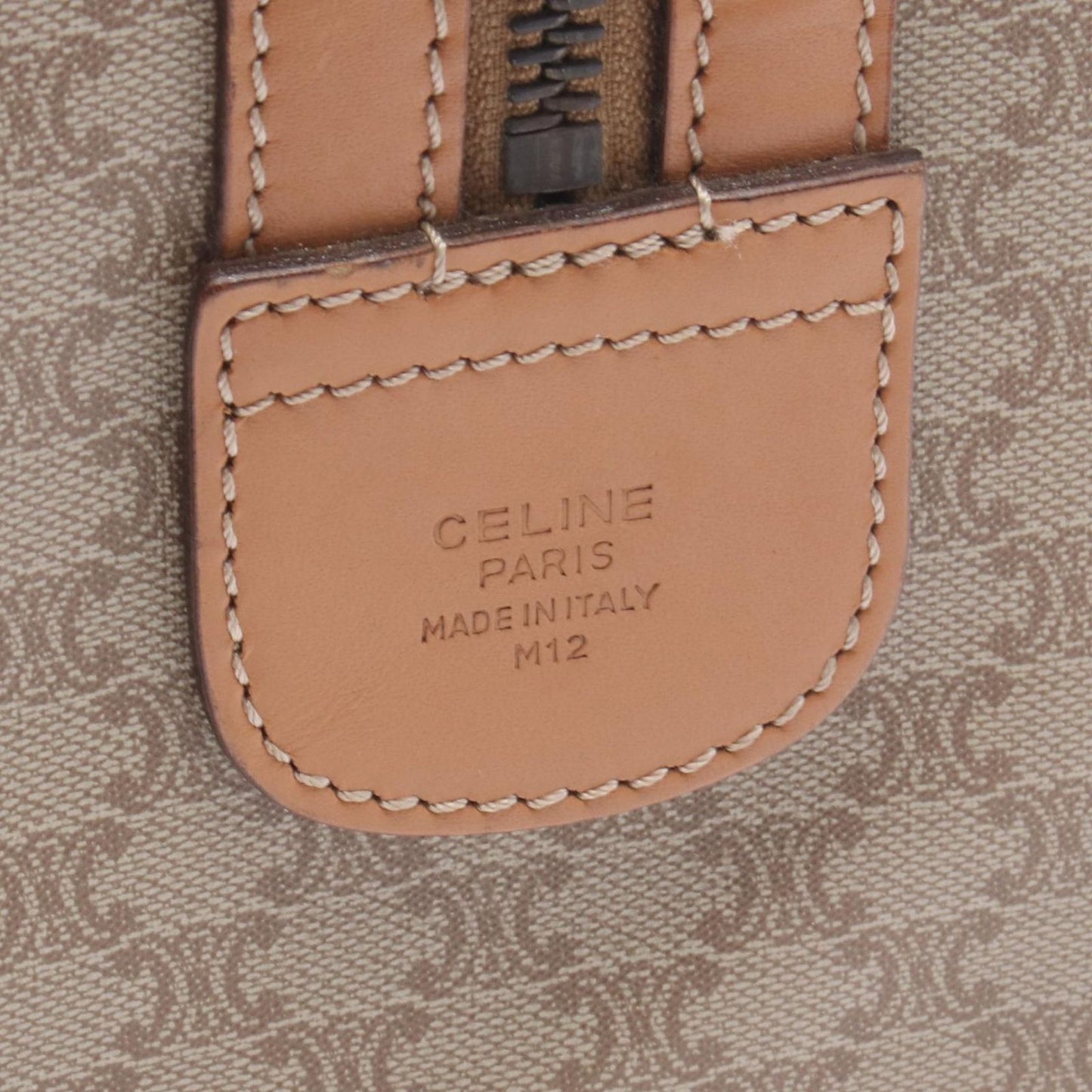 Celine Handbag Macadam Beige Canvas Leather Mini Boston — view 4