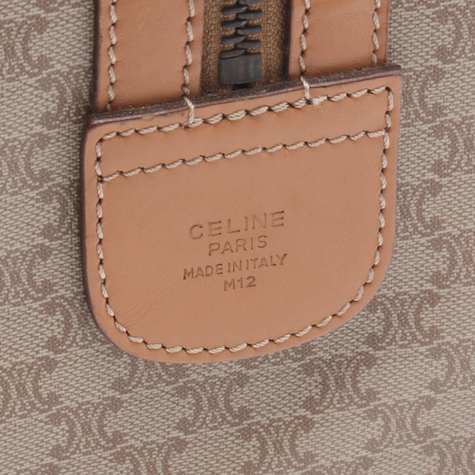 Celine Handbag Macadam Beige Canvas Leather Mini Boston — view 4