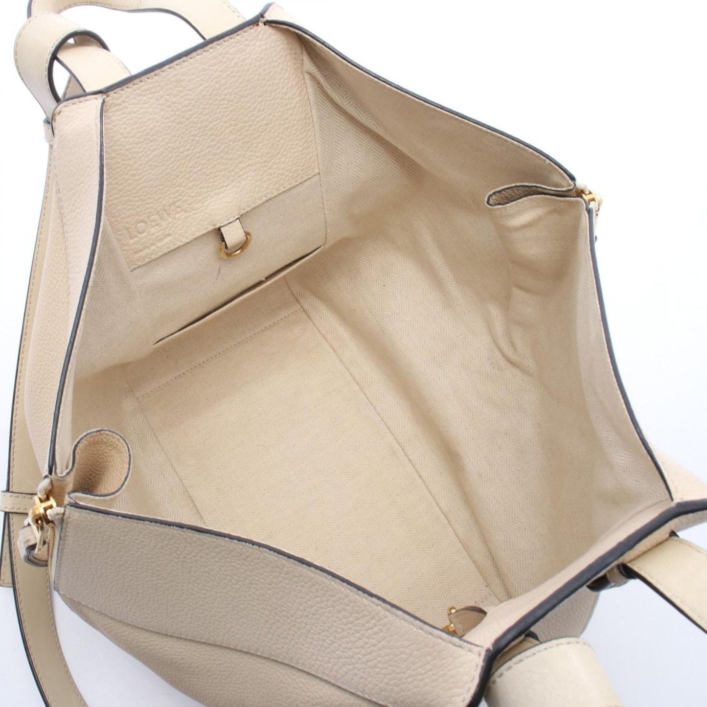 Loewe Handbag Hammock Small 2-Way Ivory Leather Drawstring — view 3