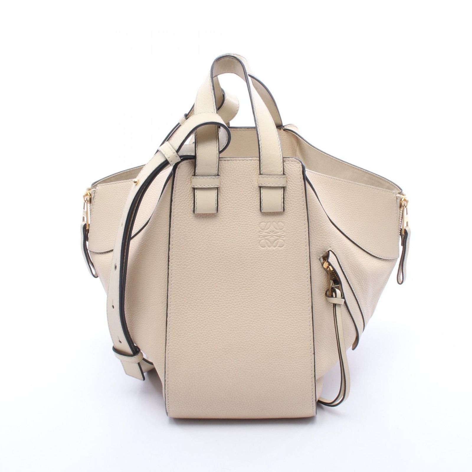 Loewe Handbag Hammock Small 2-Way Ivory Leather Drawstring