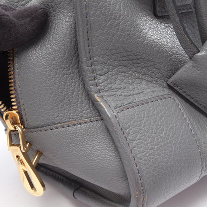 Loewe Handbag Amazona 28 Gray Leather — view 9