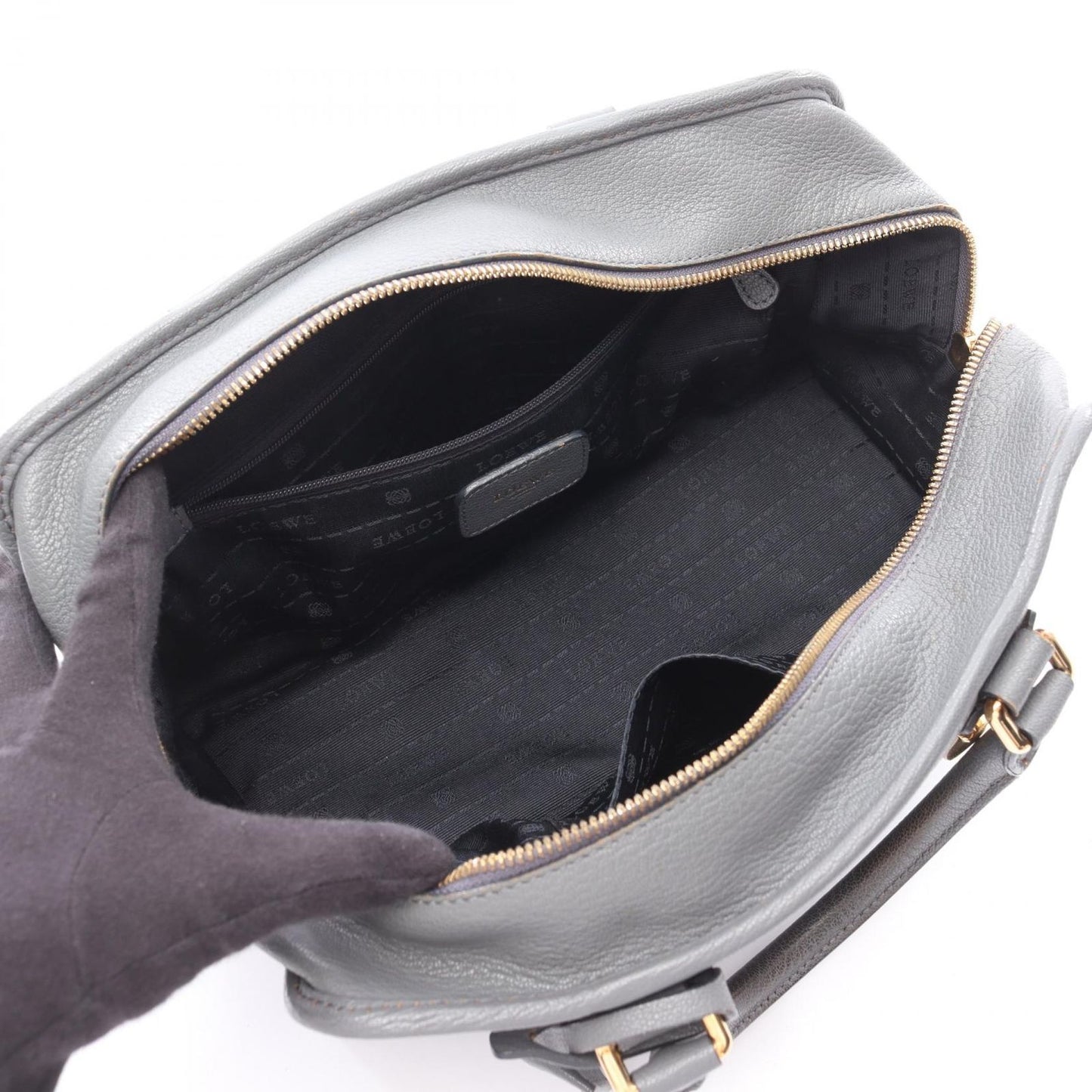 Loewe Handbag Amazona 28 Gray Leather — view 3