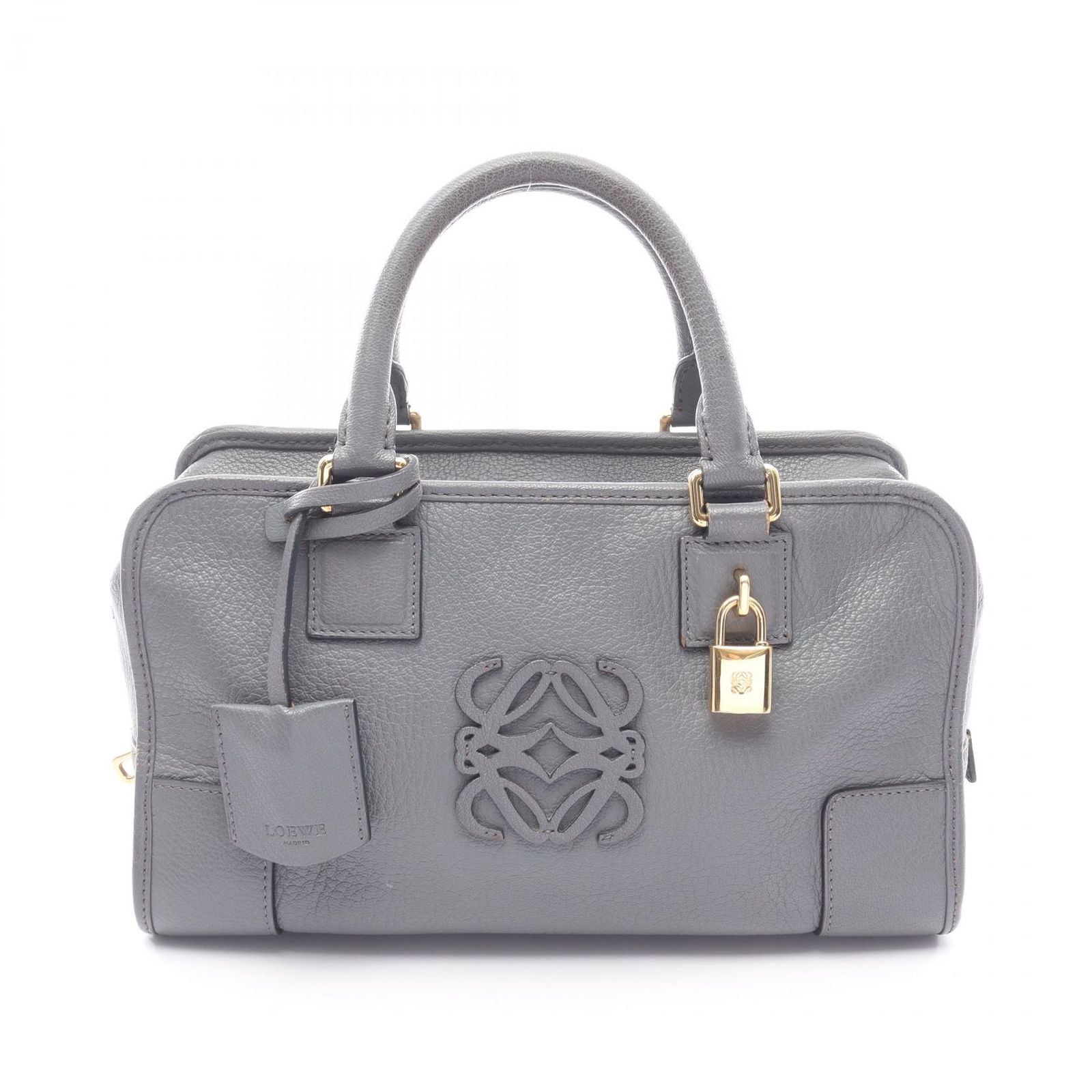 Loewe Handbag Amazona 28 Gray Leather