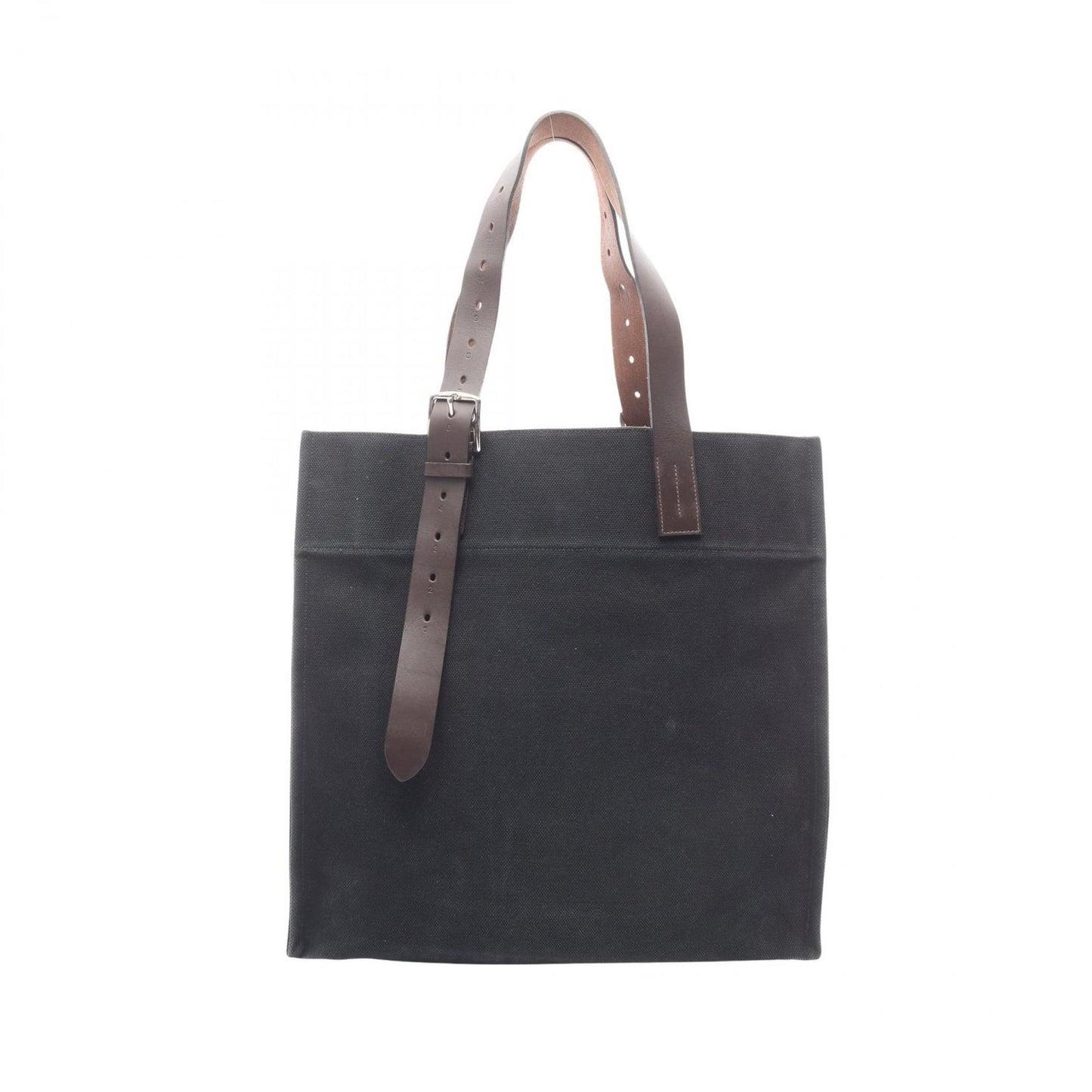 Hermes Tote Etriviere Shopping Chocolat Black Canvas
