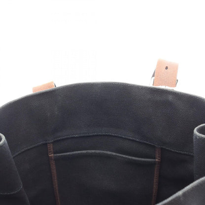 Hermes Tote Etriviere Shopping Chocolat Black Canvas — view 6