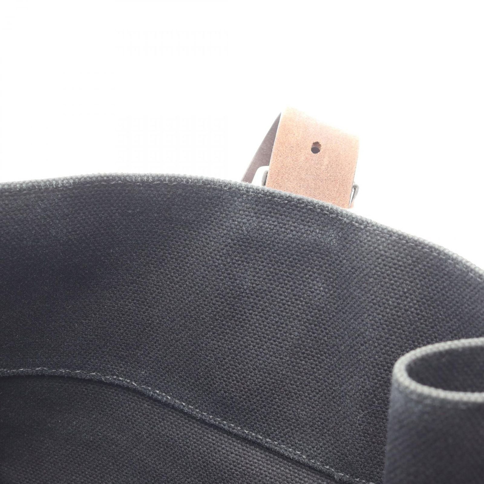 Hermes Tote Etriviere Shopping Chocolat Black Canvas — view 7