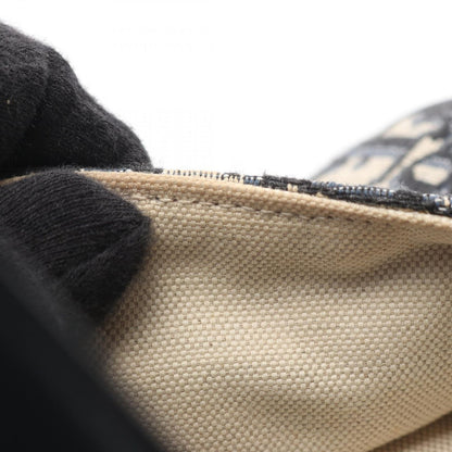 Dior Saddle Bag Mini Oblique Peacock Beige Black Canvas Leather — view 7