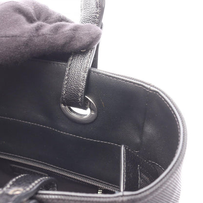 Chanel Tote Paris Biarritz PM Black Canvas Leather PM — view 7