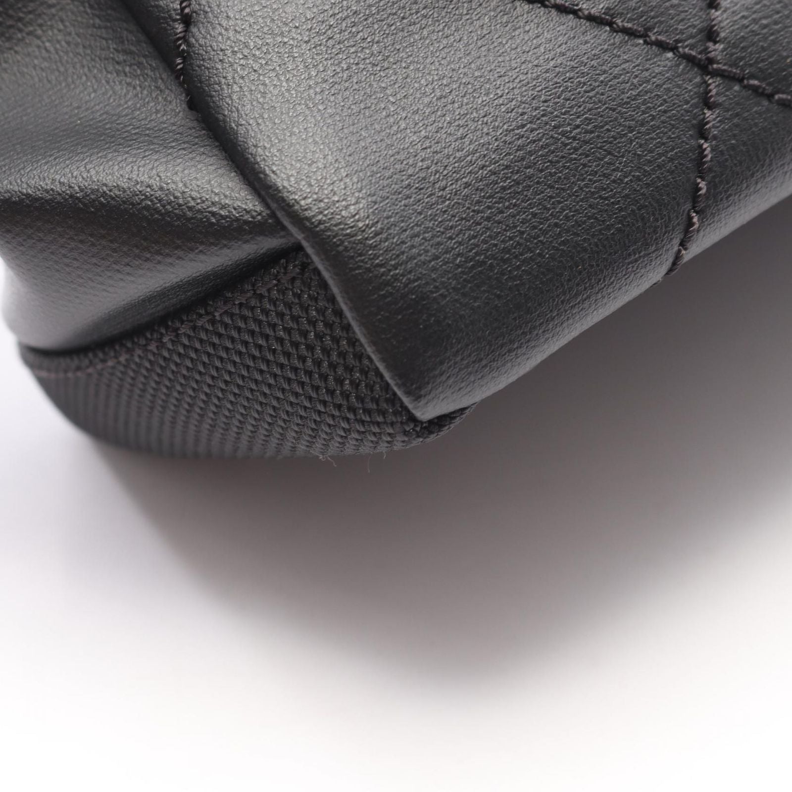 Chanel Tote Paris Biarritz PM Black Canvas Leather PM — view 8