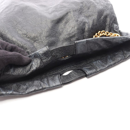 Balenciaga Tote Crush with Veneer Charm Black Leather Chain Shoulder — view 7