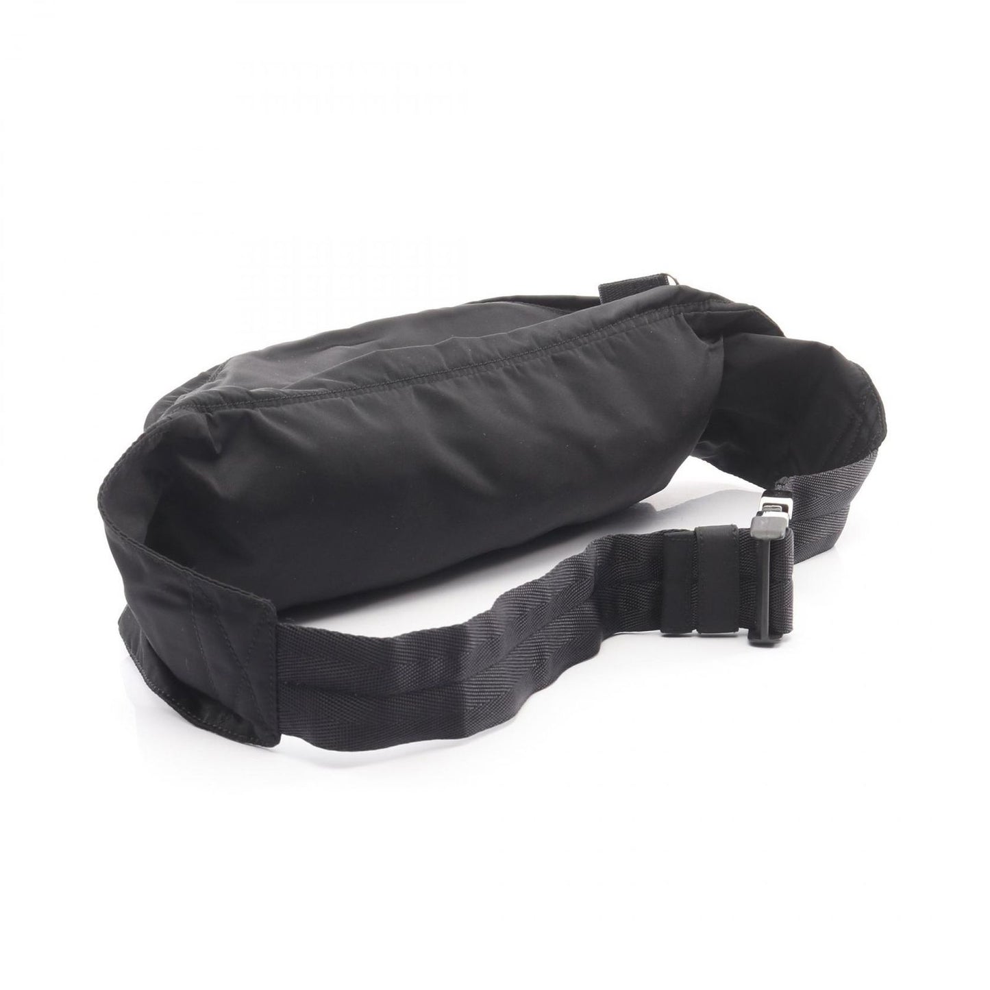 Prada Waist Bag Triangle Plate Black Nylon Logo — view 2