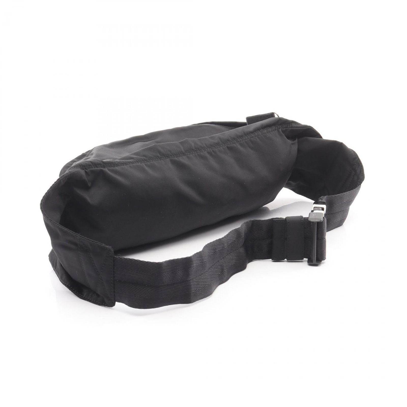Prada Waist Bag Triangle Plate Black Nylon Logo — view 2