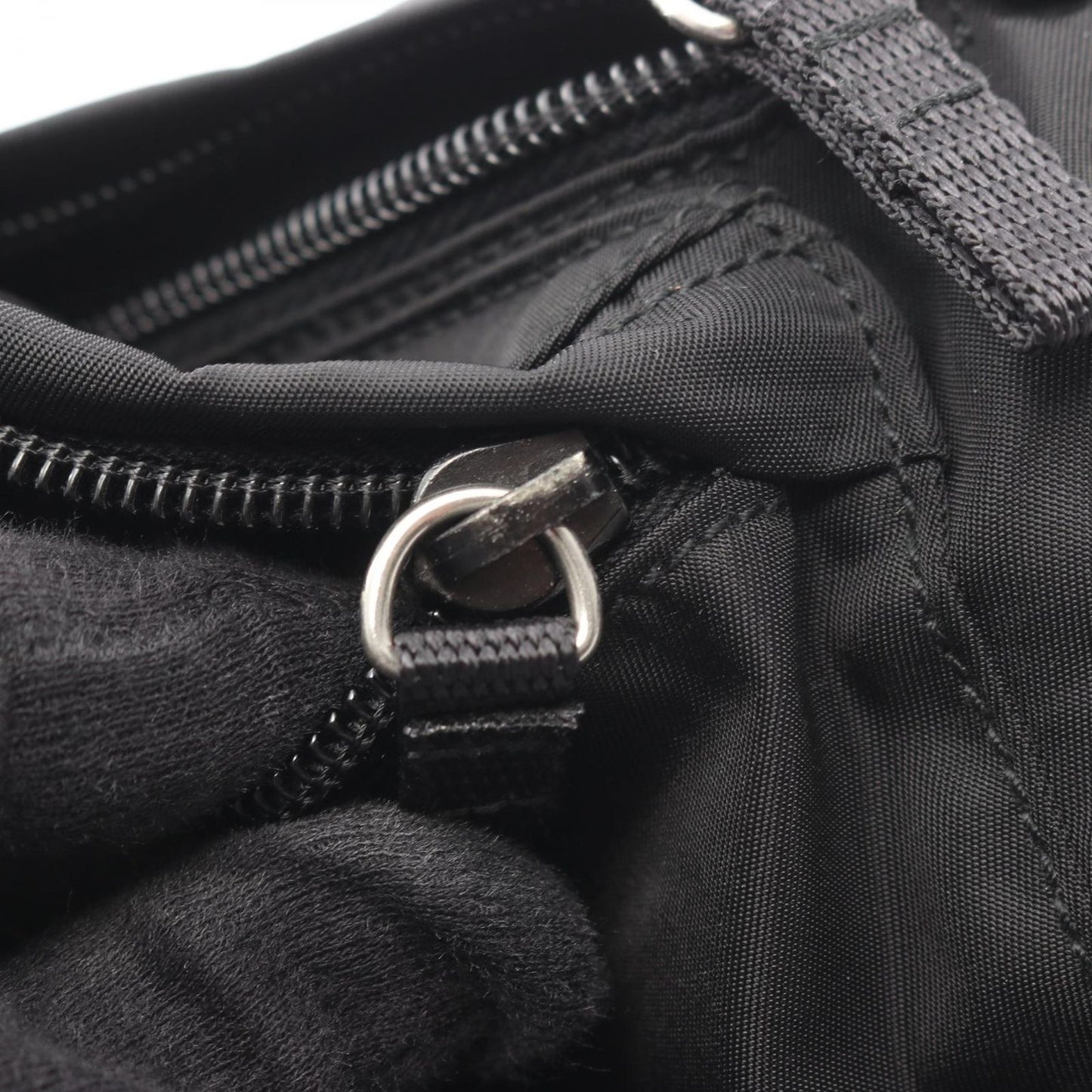 Prada Waist Bag Triangle Plate Black Nylon Logo — view 6