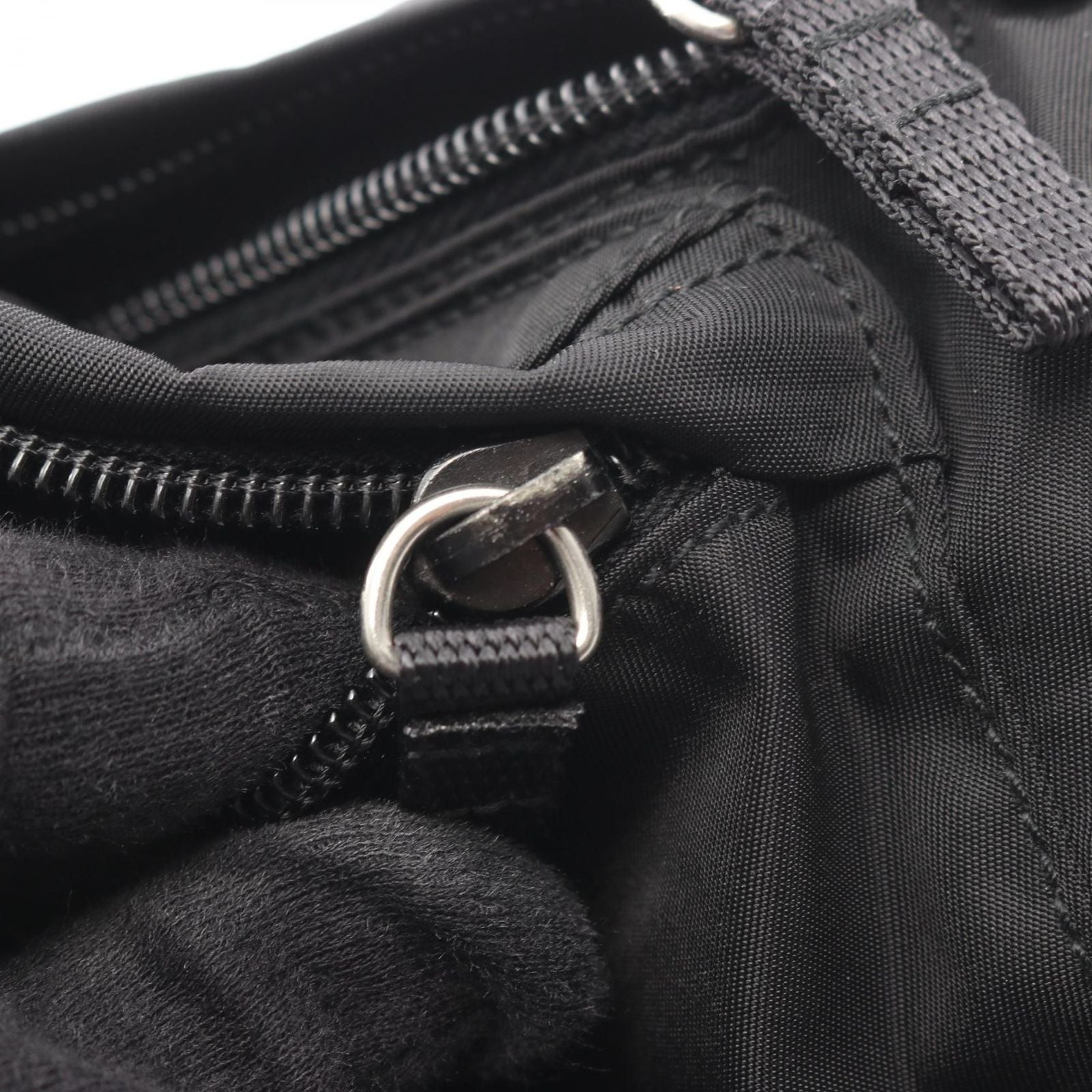 Prada Waist Bag Triangle Plate Black Nylon Logo — view 6