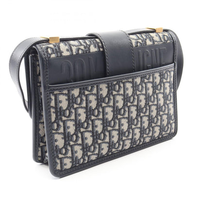 Dior Shoulder Bag 30 Montaigne Black Jacquard Navy Canvas Leather — view 2