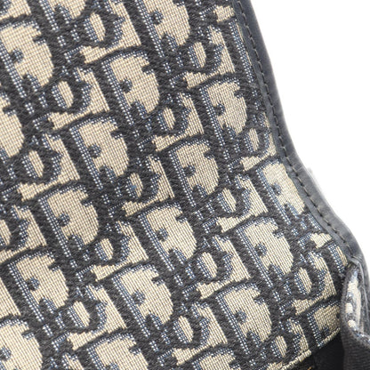 Dior Shoulder Bag 30 Montaigne Black Jacquard Navy Canvas Leather — view 5