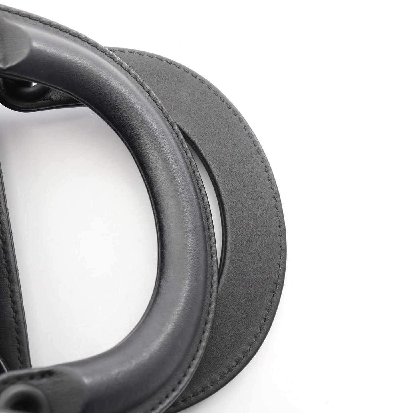 Dior Handbag Lady Dior Mini Cannage 2-Way Ultra Matte Black Leather Lady Dior — view 6
