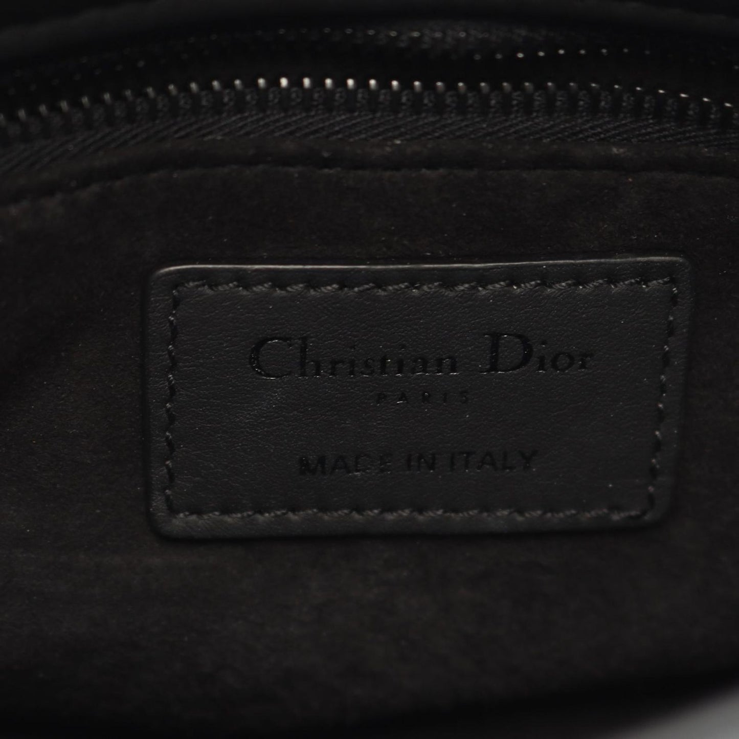 Dior Handbag Lady Dior Mini Cannage 2-Way Ultra Matte Black Leather Lady Dior — view 4