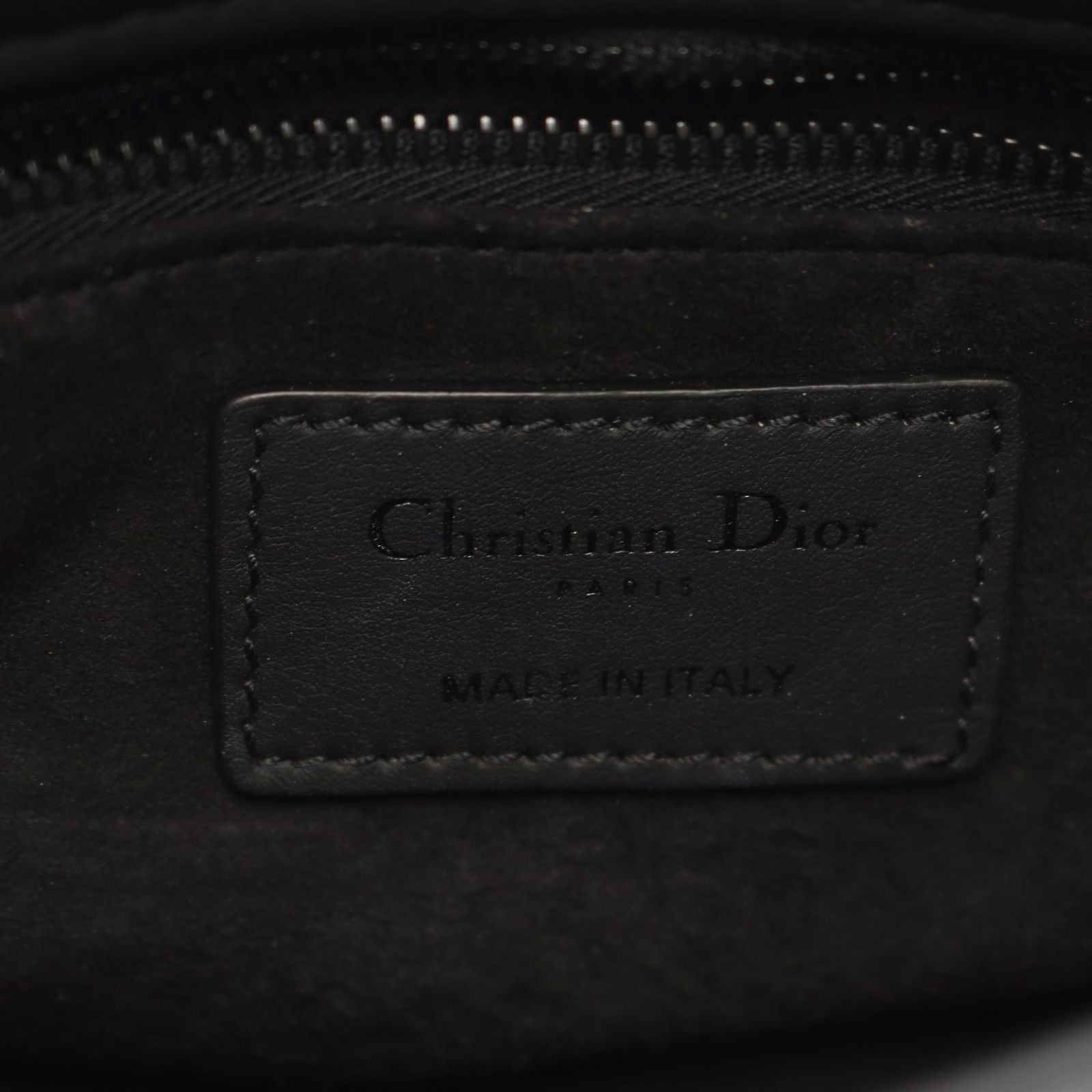 Dior Handbag Lady Dior Mini Cannage 2-Way Ultra Matte Black Leather Lady Dior — view 4