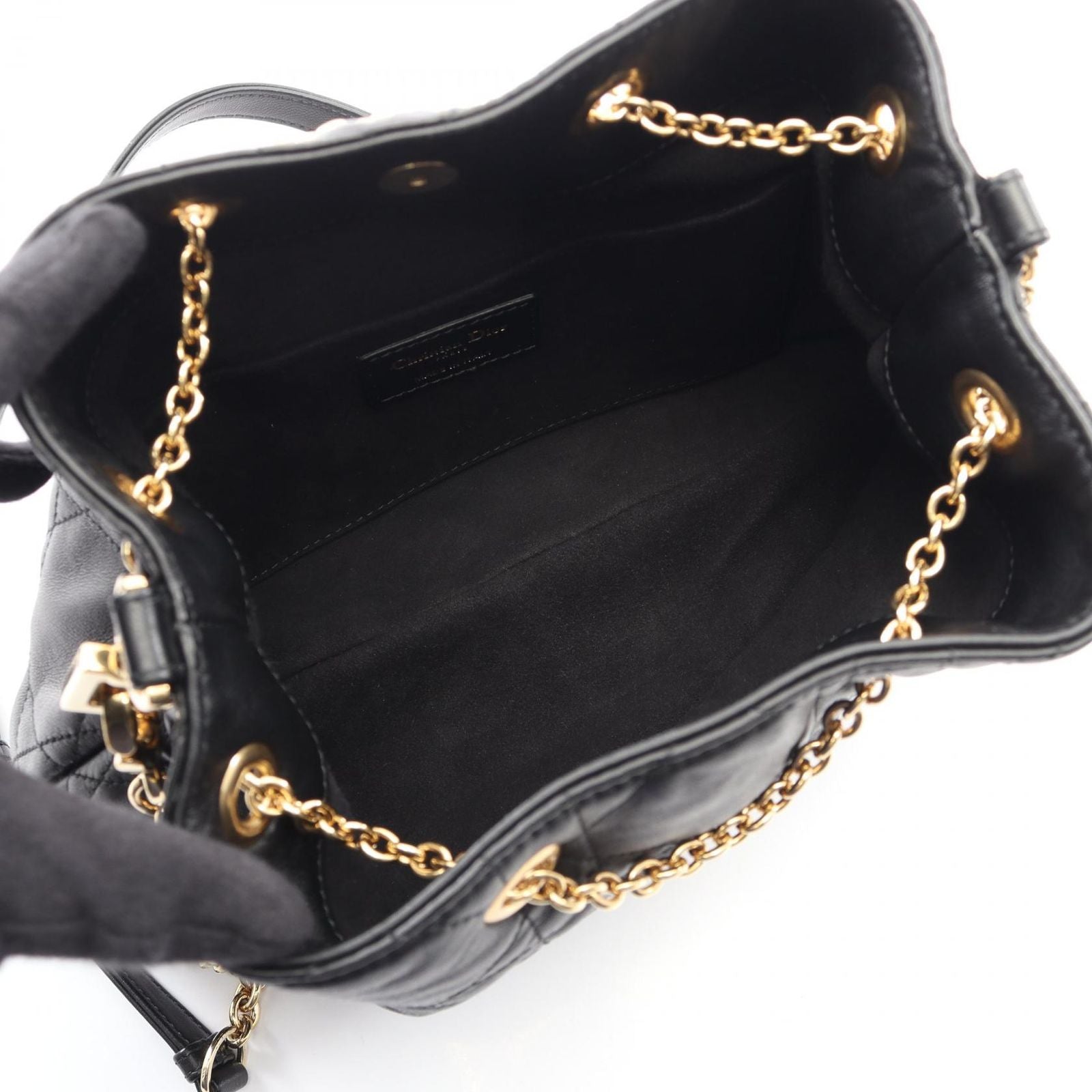 Dior Shoulder Bag Ammi Black Leather Midi Chain — view 3
