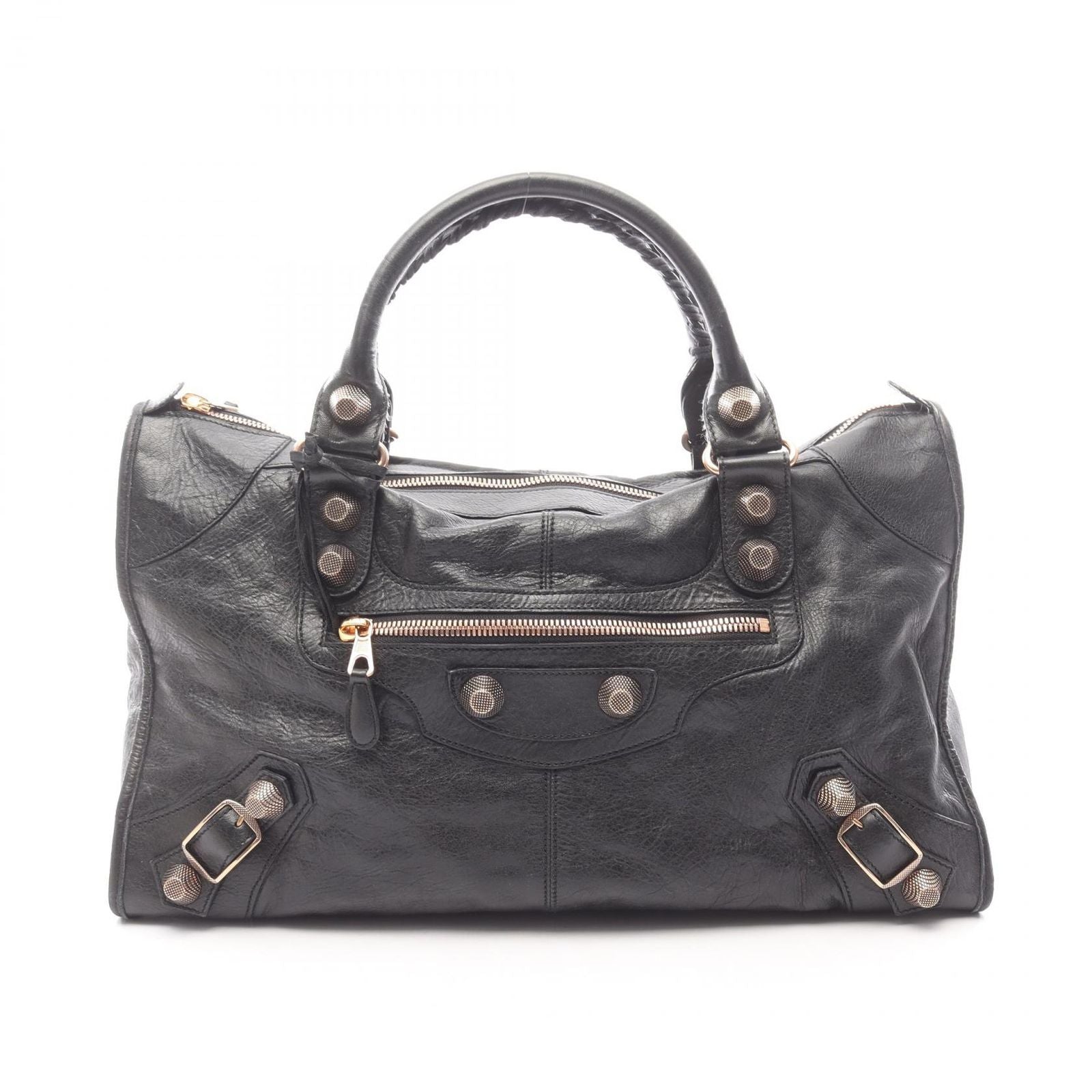 Balenciaga Handbag the Giant Work Black Leather