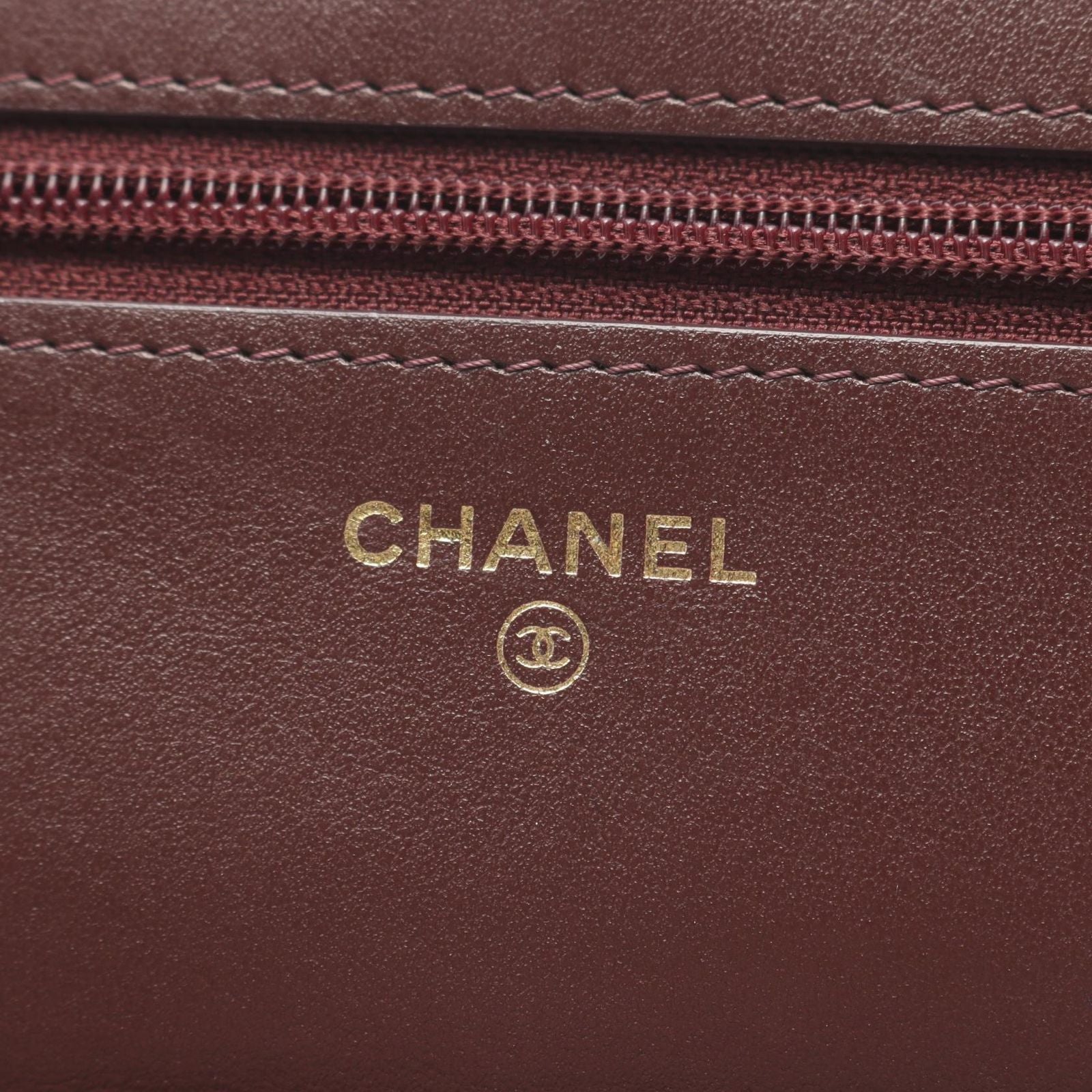 Chanel Shoulder Bag Quilted Marine Charm Navy Wool Leather Chain Wallet — view 4