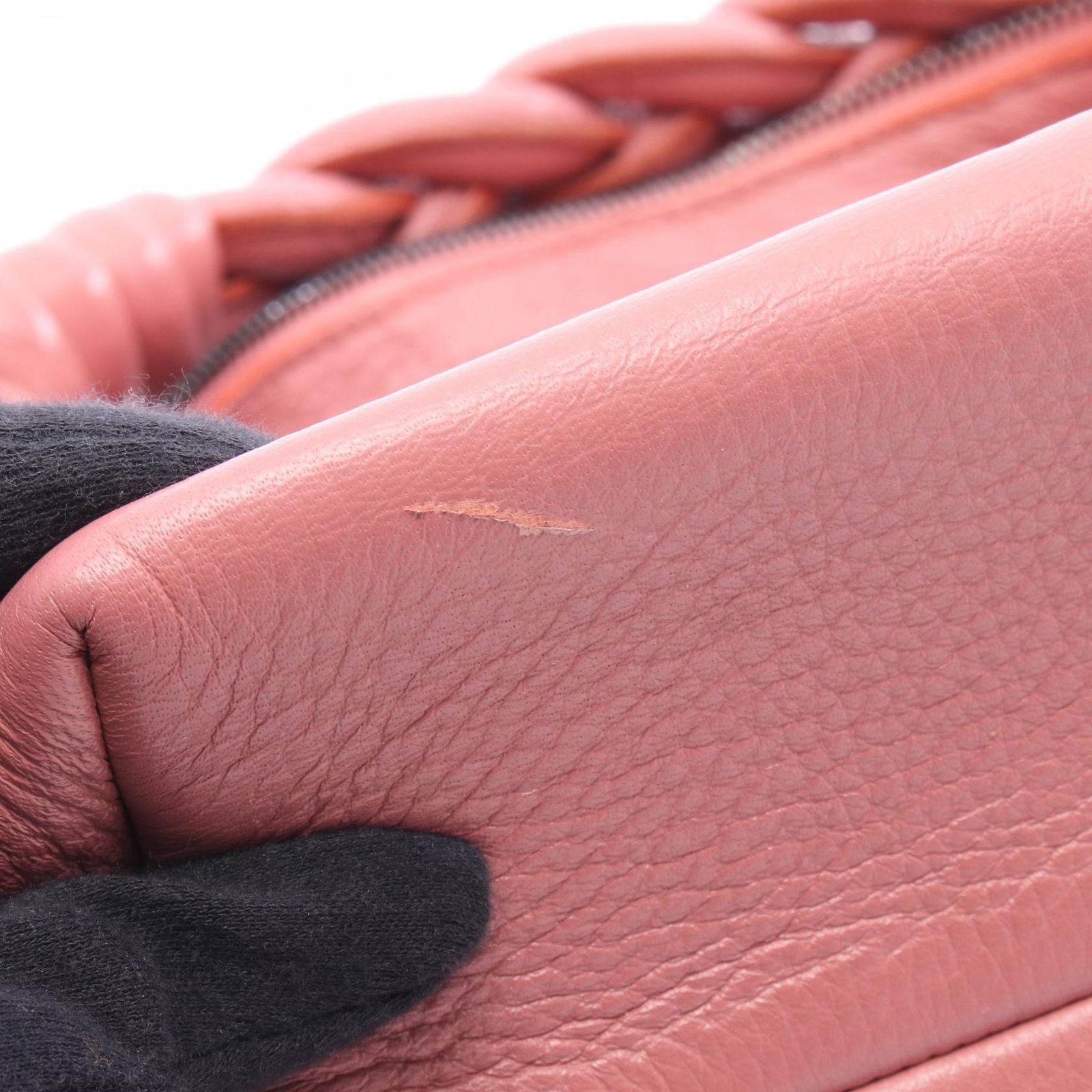 Bottega Veneta Shoulder Bag Intrecciato Pink Leather — view 7