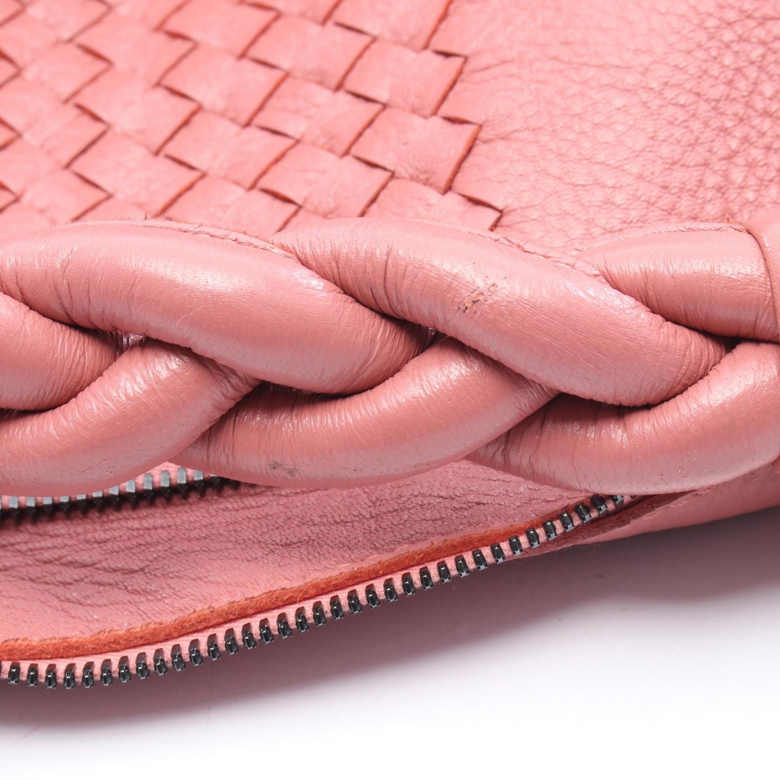 Bottega Veneta Shoulder Bag Intrecciato Pink Leather — view 5