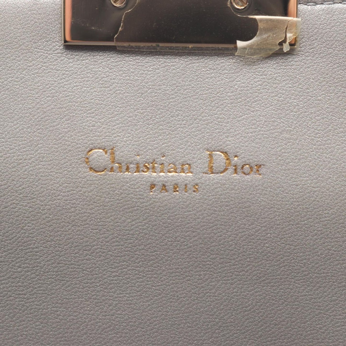 Dior Shoulder Bag Miss Dior Cannage Gray Leather Chain — view 5