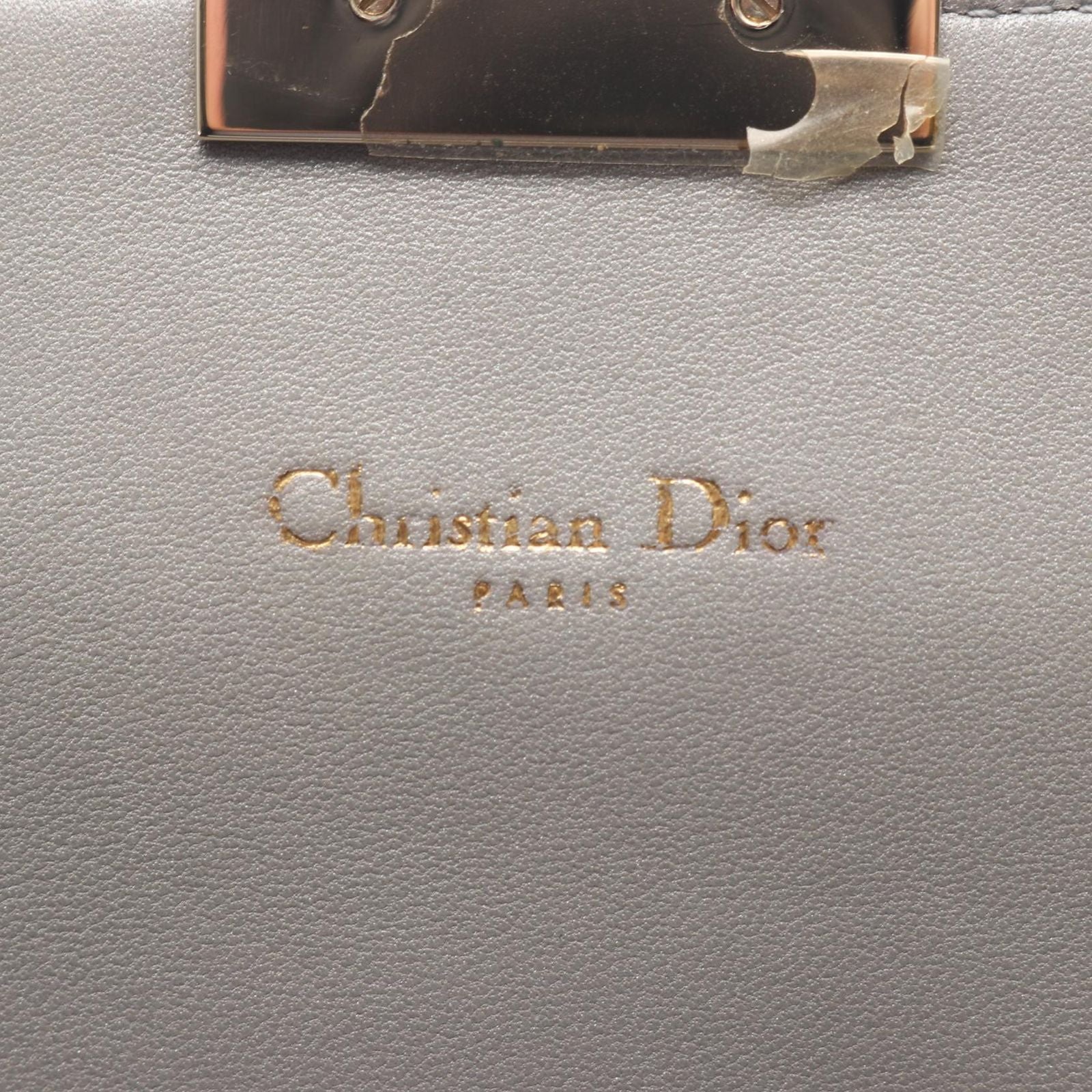 Dior Shoulder Bag Miss Dior Cannage Gray Leather Chain — view 5