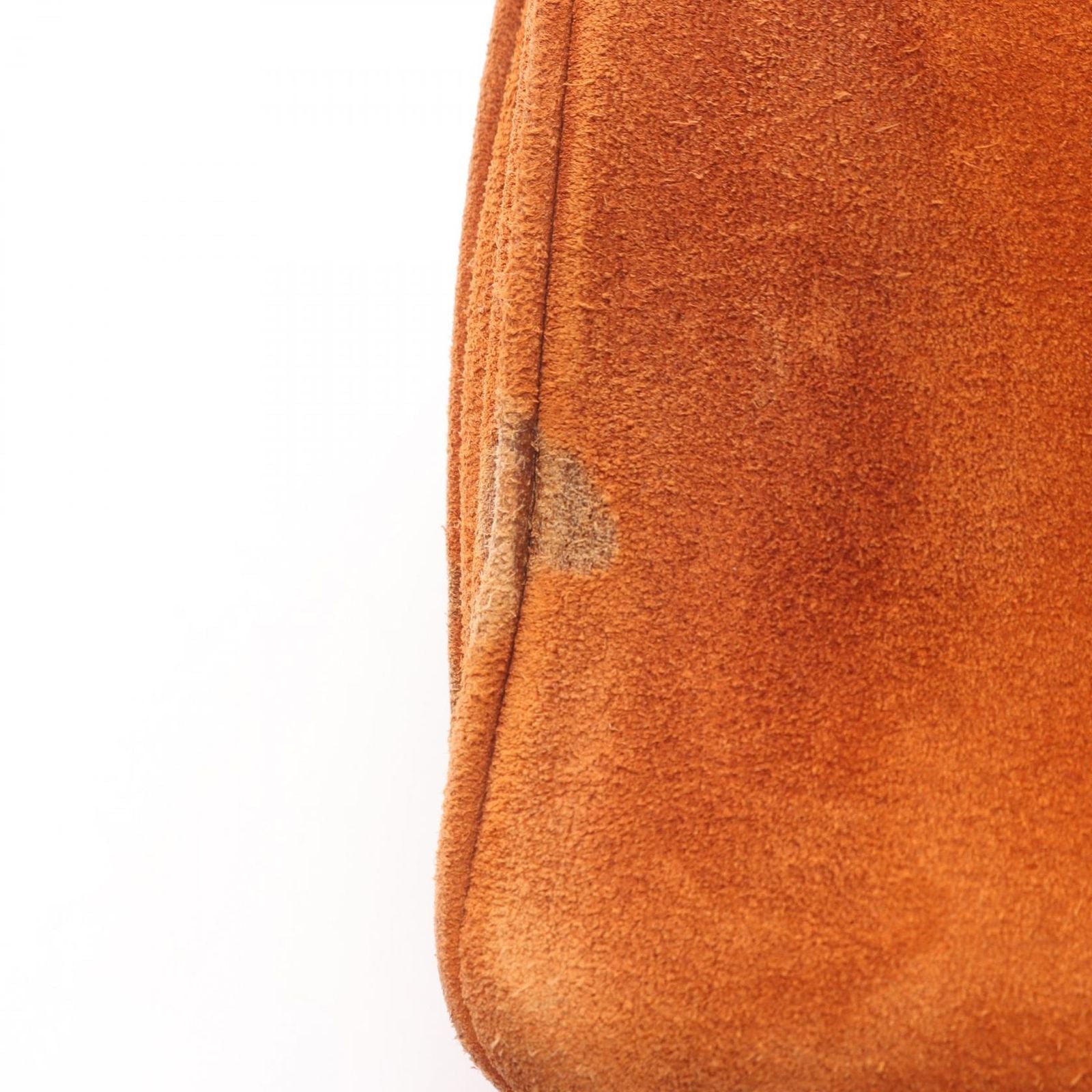 Prada Shoulder Bag Scamosciato Papaya Suede Lock Flap Chain — view 5