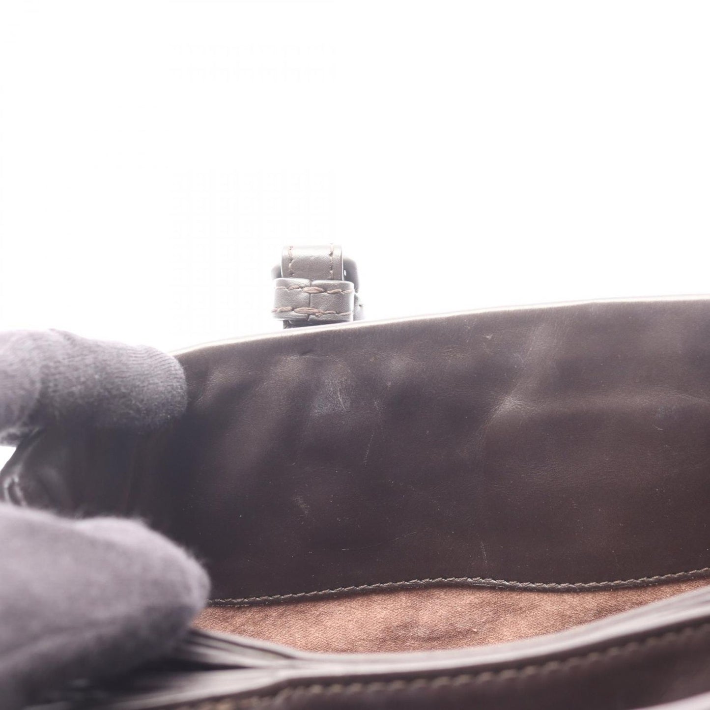 Bottega Veneta Handbag Intrecciato Roman Dark Brown Leather Hand — view 6