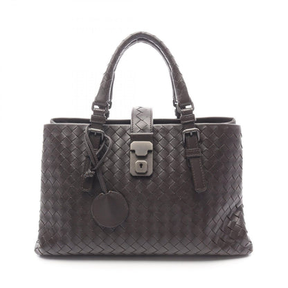 Bottega Veneta Handbag Intrecciato Roman Dark Brown Leather Hand